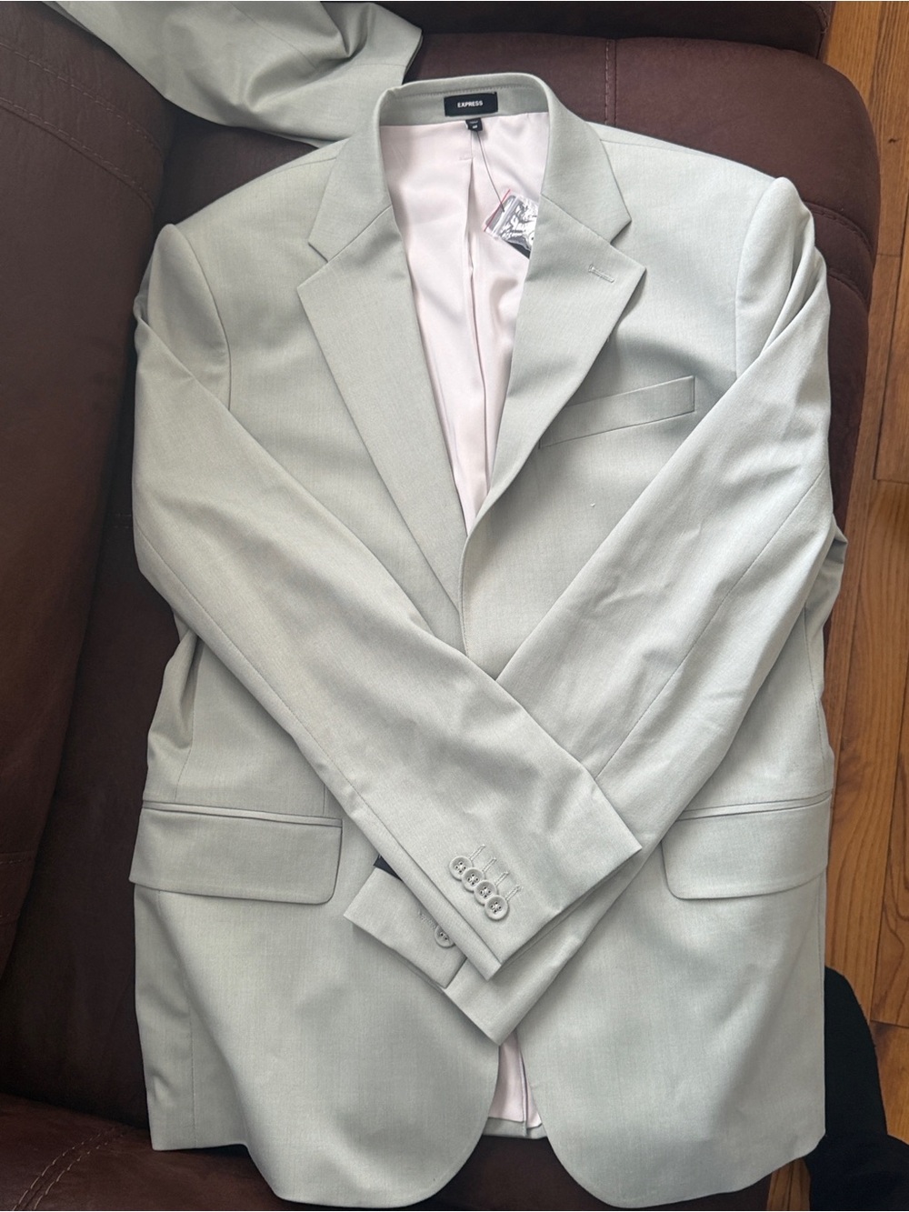 Express Light Gray Men's Suit Blazer